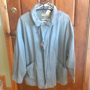 PCH Light Hooded Long Sleeve Cinched Sz. M Jacket Windbreaker & Pockets